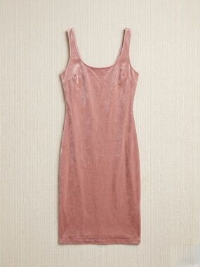 Va Va Voom Dusty Rose Velvet Tank Dress